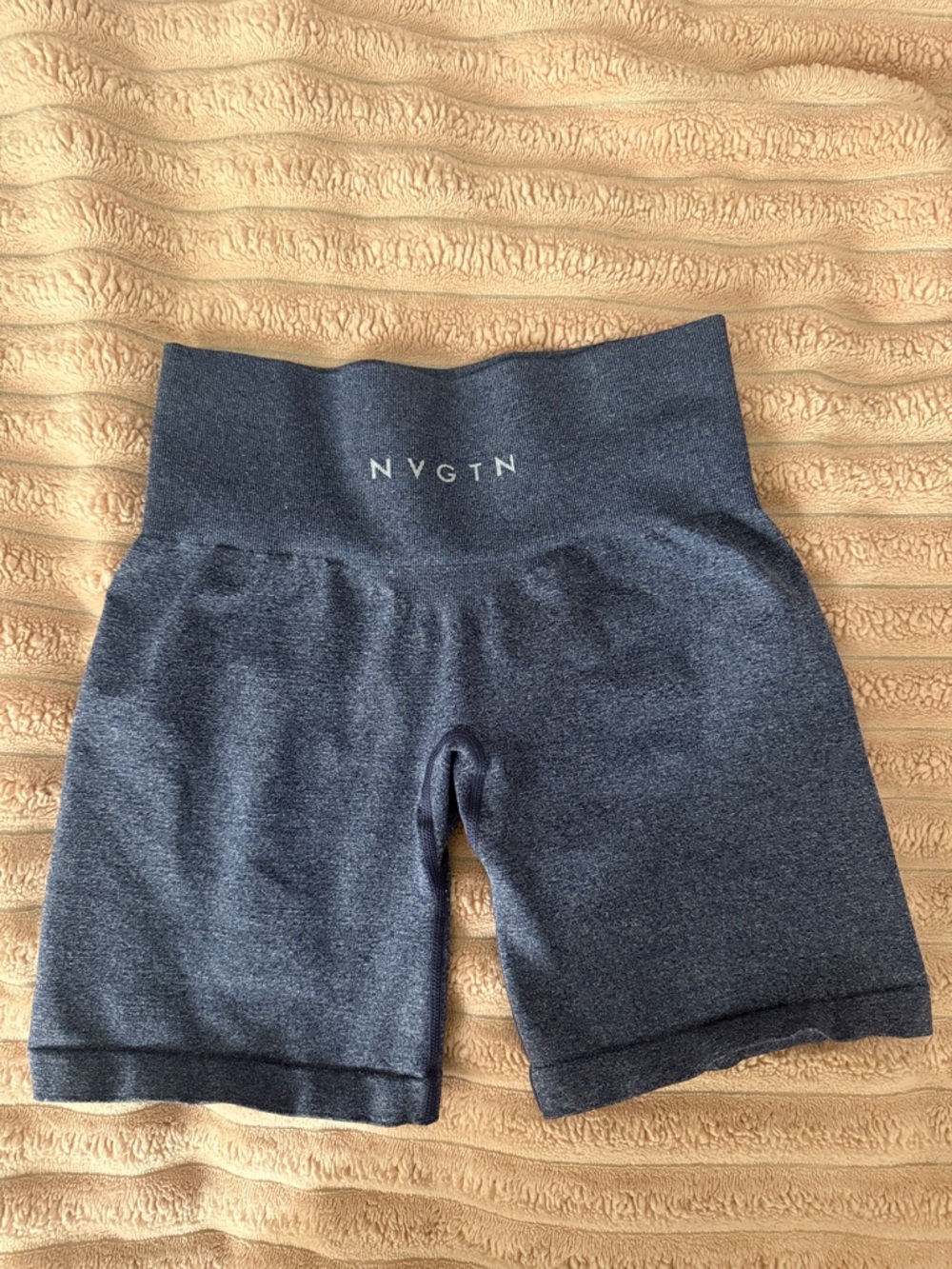 NVGTN Seamless High-Rise Navy Bike Shorts